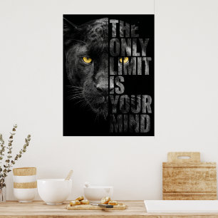 Poster Panthère noire Motivation La Seule Limite Est Votr