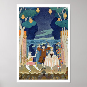 Poster Pantomime l'étape, illustration pour des 'fêtes