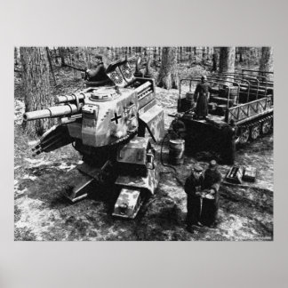 Poster Panzer de ravitaillement B/W
