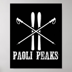 Poster Paoli Peaks Indiana Ski Ski Ski Rustique Alpin