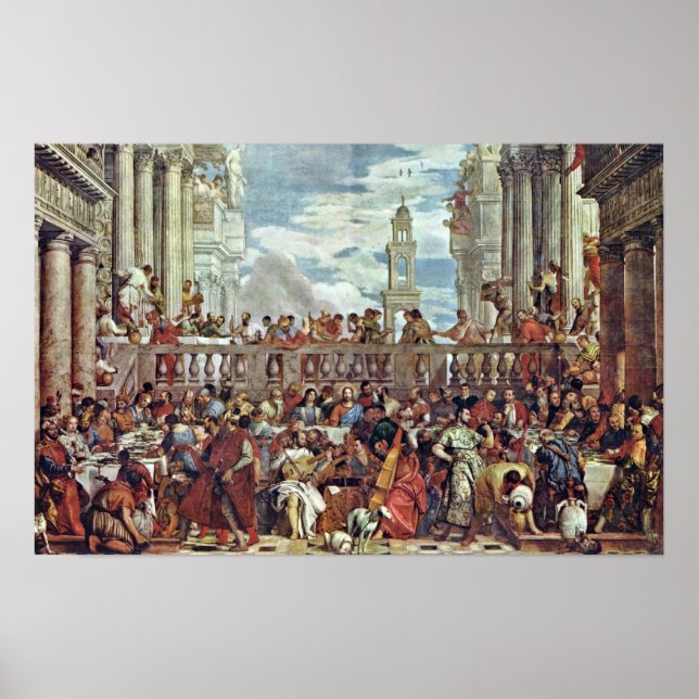 Poster Paolo Veronese - Mariage à Cana (Devant)