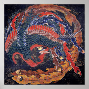 Poster Paon japonais