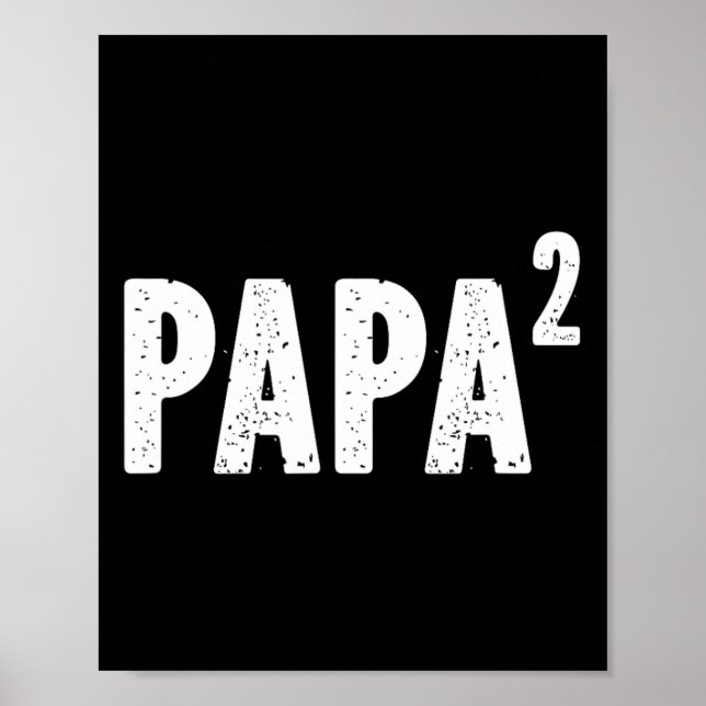 Poster Papa 2 Papa Carré Pour Grand-Père De Grandgirl (Devant)
