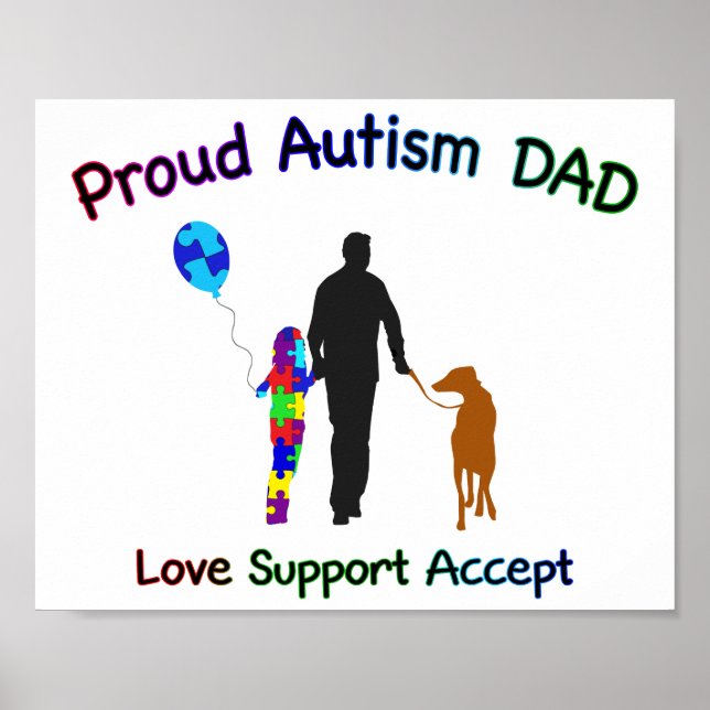 Poster Papa autiste avec chien (Devant)