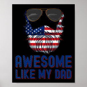 Poster Papa Beauté Awesome Comme Mon Père 4 juillet Patri
