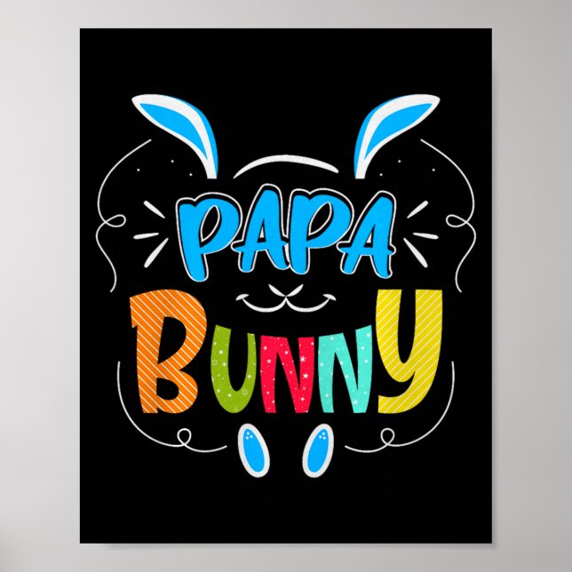 Poster Papa Bunny Premium Tri-blend  (Devant)