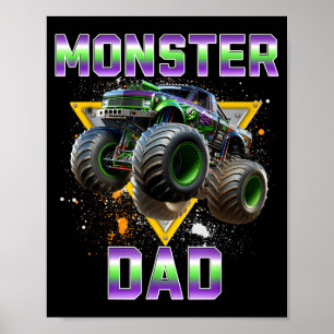 Poster Papa camion monstre camion monstre mon camion de j