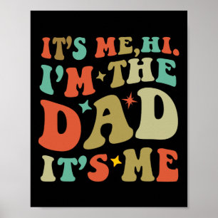 Poster Papa Chemise Fête des pères Son Moi Salut Je suis 