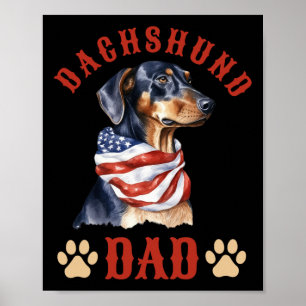 Poster Papa Chien Fête des pères 4 juillet