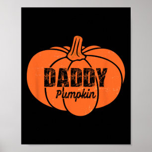 Poster Papa Citrouille jumeler famille Halloween Thanksgi