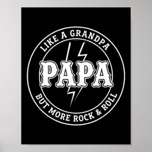 Poster Papa comme un grand-père mais plus Rock & Roll
