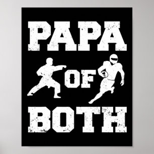 Poster Papa De La Football Drôle Et Karate Papa