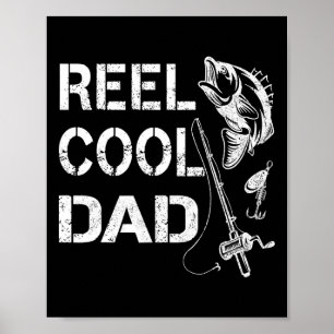 Poster Papa de pêche super cool Cadeau de la fête des pèr