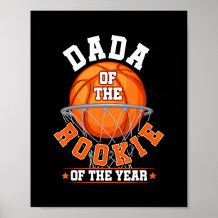Poster Papa de Rookie 1er Anniversaire Sketll Famille Ass