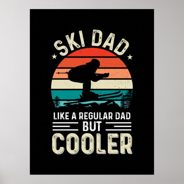 Poster Papa de ski (Devant)