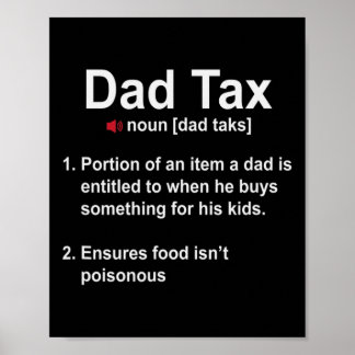 Poster Papa Définition de l'impôt Papa Papa Père Papa Fêt