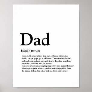 Poster Papa, définition, moderne, typographie