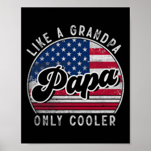 Poster Papa Drôle Comme Un Grand-Père Seulement Glacière 