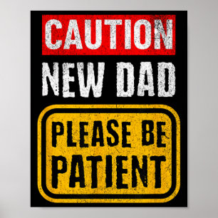 Poster Papa drôle nouveau père premier bébé