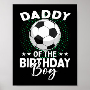 Poster Papa du garçon qui fête son anniversaire Footballe