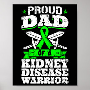 Poster Papa D'Un Guerrier De Maladie Du Rein Ckd Sensibil
