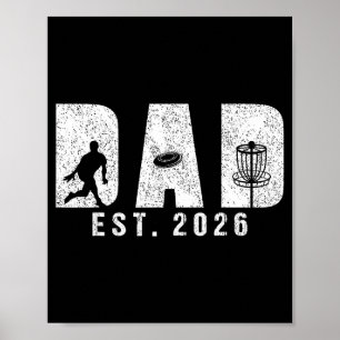 Poster Papa est 2026 disc golf papa va être nouveau papa