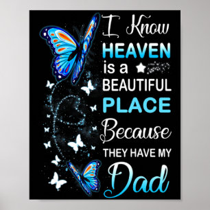 Poster Papa est mon ange gardien au ciel jour du souvenir