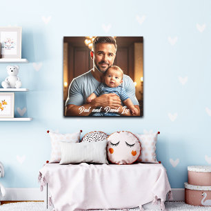 Poster Papa et bébé Sweet 1 Photo personnalisée