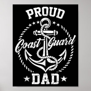 Poster Papa fier de la Garde côtière Famille assortie de 