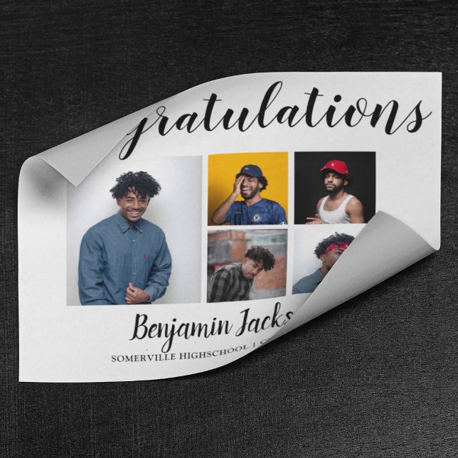 Poster Papa fier moderne | 5 Diplôme photo (Créateur téléchargé)