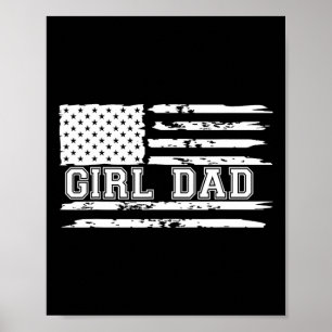 Poster Papa fière de filles père de filles pour papa Noël