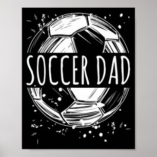 Poster Papa footballeur Vêtements de la fête des pères vi