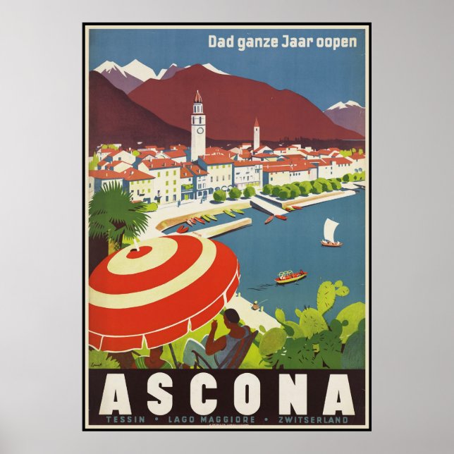 Poster Papa ganze Jaar ouvert Ascona (Devant)