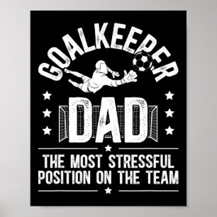 Poster Papa gardien de but de football drôle d'un gardien