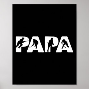 Poster Papa hockey sur glace Drôle de papa Hockey sur gla