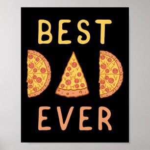 Poster Papa Jamais Pizza Lover Fête des pères Papa Parent