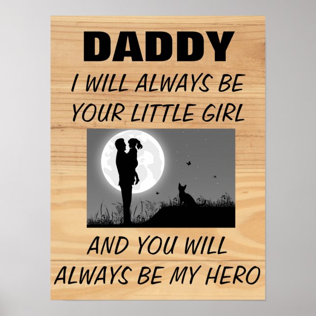 Poster Papa, je serai toujours ta petite fille (Devant)
