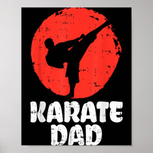 Poster Papa Karaté Fighter Art Martial Japonais Pères