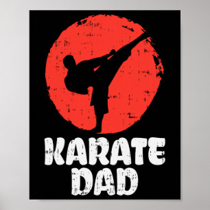 Poster Papa Karatéka Combattant Art Martial Japonais Fête