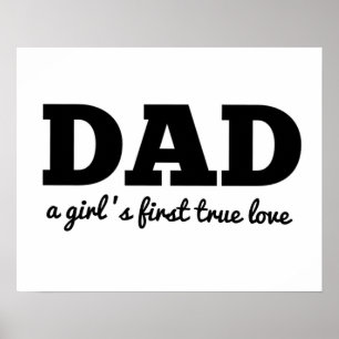 Poster Papa, la première vraie Fête des pères d'amour d'u