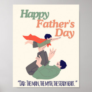Poster Papa : L'Homme. Le Mythe. La fête des pères du coe