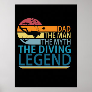 Poster Papa L'Homme Le Mythe La Légende De La Plongée
