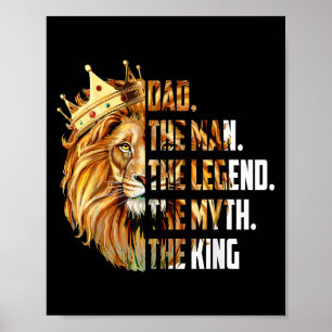Poster Papa Lion Le Homme La Légende Le Mythe Papi Père
