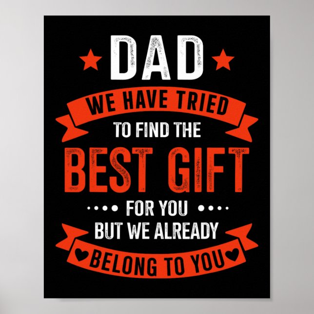 Poster Papa Meilleur Cadeau Des Enfants Pour Fête des pèr (Devant)