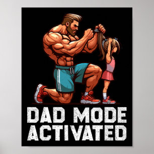 Poster Papa Mode Activé Fête des pères Salle de gym Bodyb
