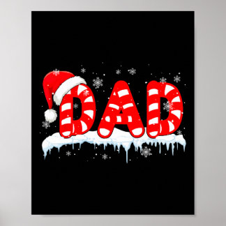 Poster Papa Noël Sucre de canne Père Noël Costume Famille