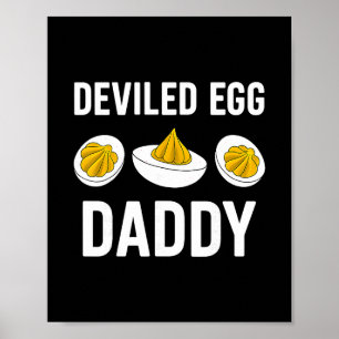 Poster Papa Œuf Démoniaque Funny Thanksgiving Fête des Pè