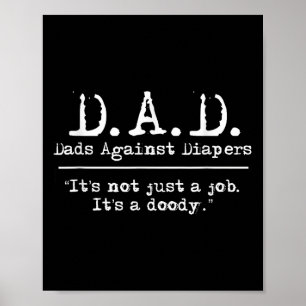 Poster Papa. Papas contre les couches Humour masculin Cit