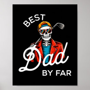 Poster Papa par drôle de chemise de golf papa