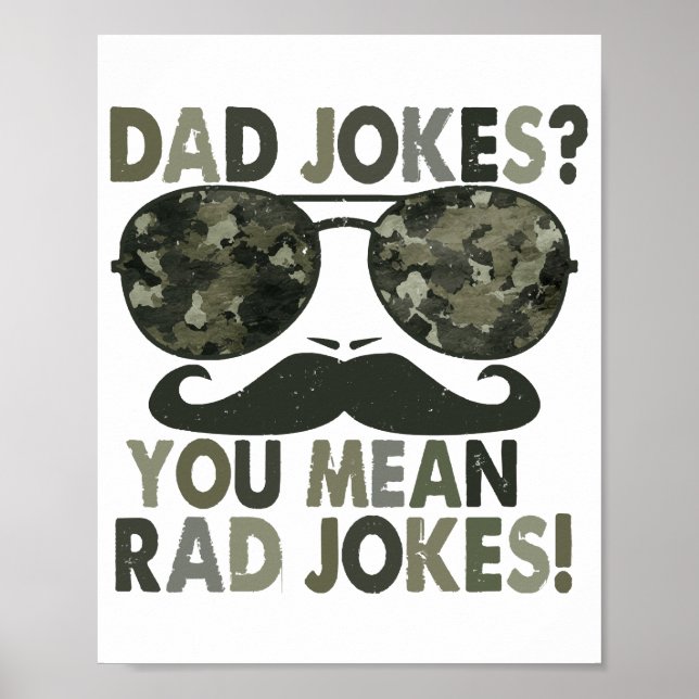 Poster Papa plaisante, tu veux dire des blagues de rad ;  (Devant)